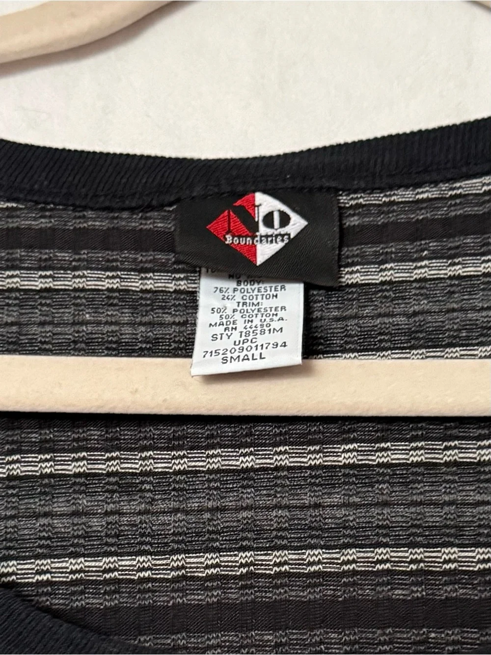 Vintage 90s No Boundaries Grunge Black and Gray Striped Short Sleeve Maxi Dress